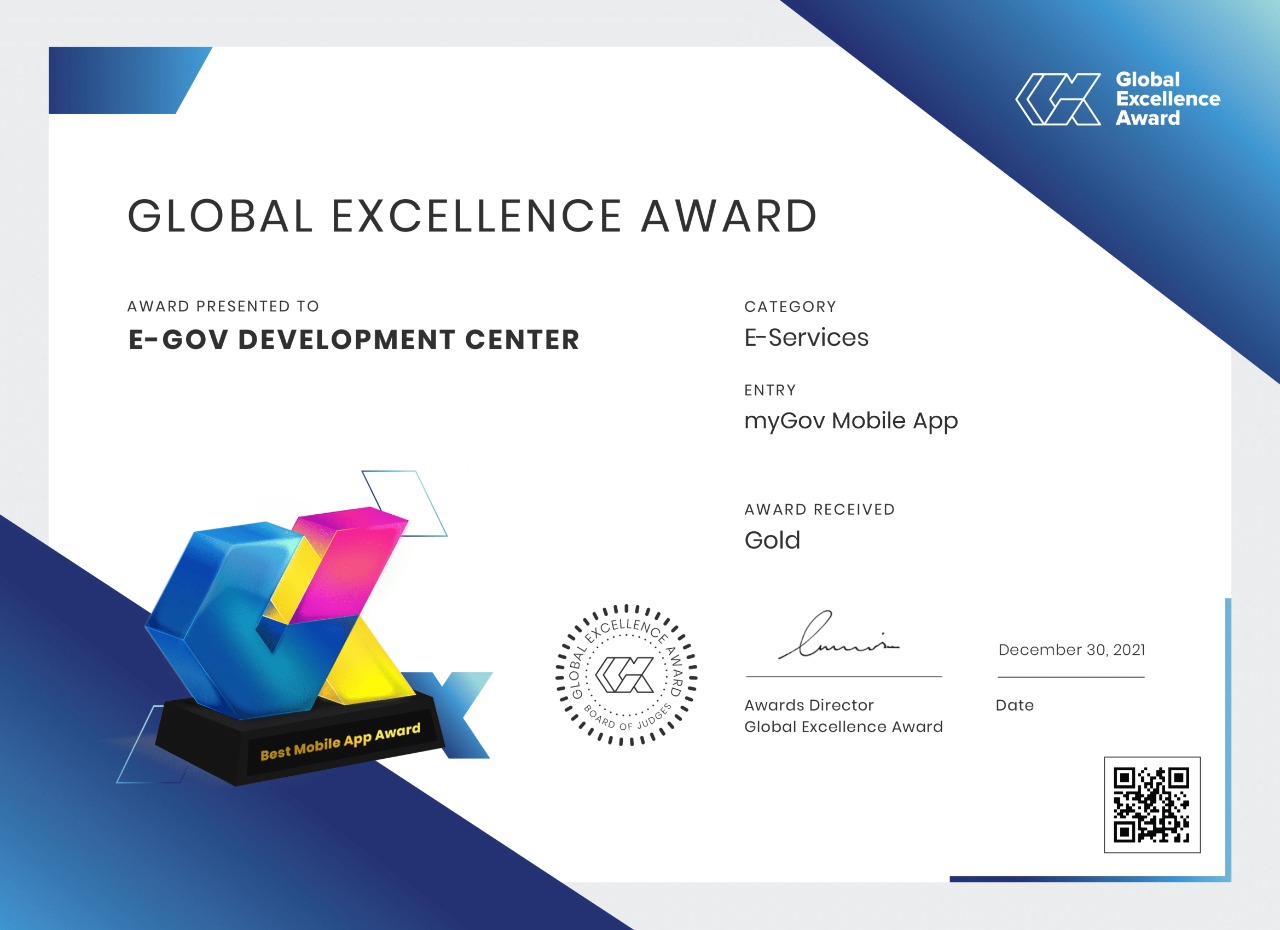 “myGov” has won an international award